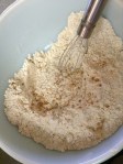 combining flour and almond